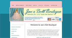 Desktop Screenshot of jansdollboutique.com