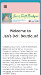 Mobile Screenshot of jansdollboutique.com